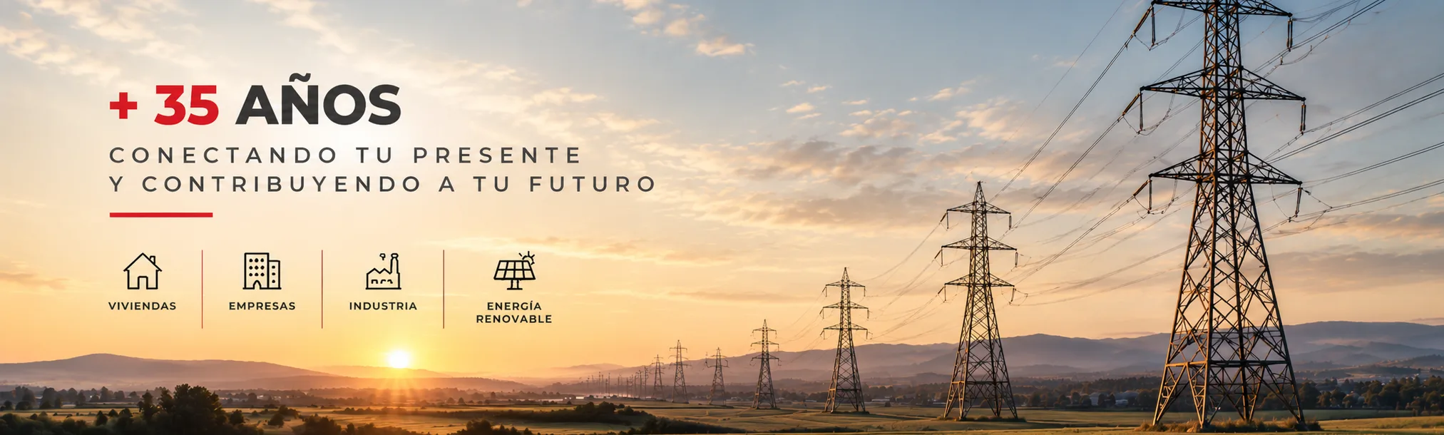 Instalaciones Eléctricas Jiménez: más de 35 años conectando tu presente y contribuyendo a tu futuro. Viviendas, empresas, industria y energía renovable.